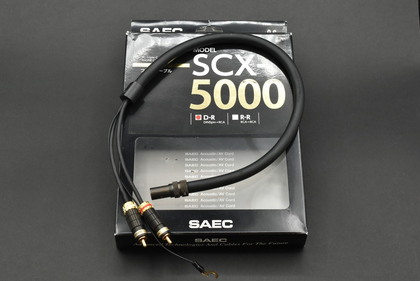 SAEC SCX-5000 D-R Tonearm Phono Cable – PC-Triple C (DIN 5-Pin to RCA,0.6m)