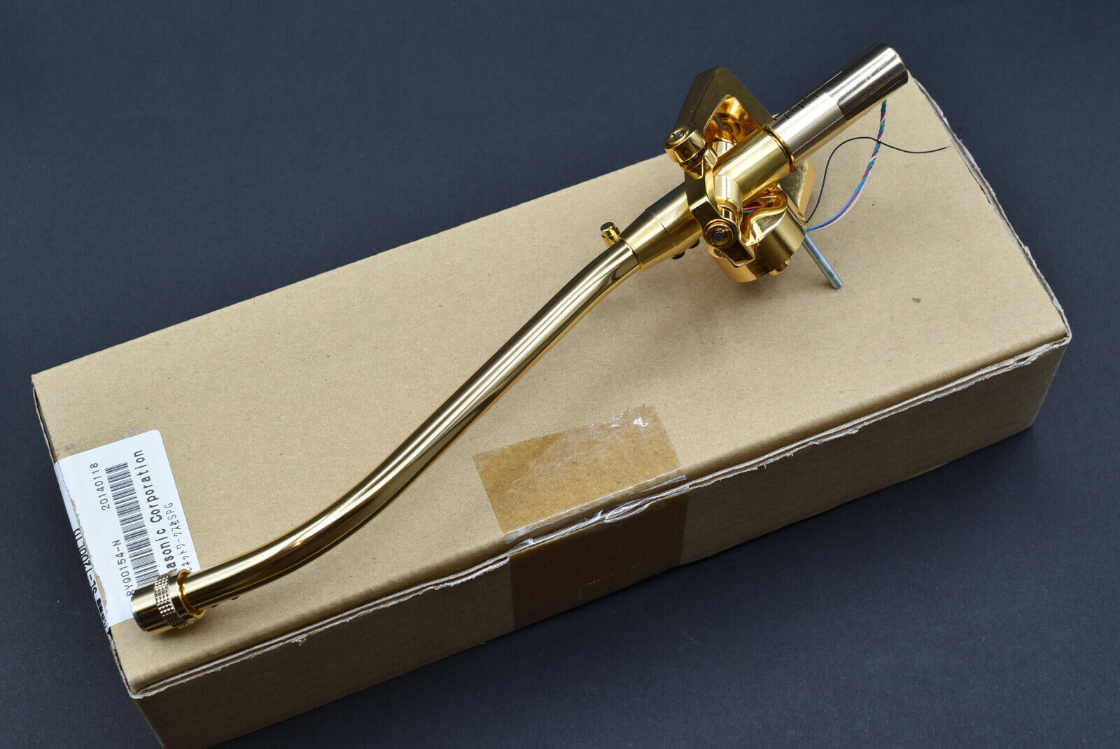 Technics MIB! Technics SL-1200 LTD GLD Gold Tonearm Arm Assembly / RYQ0154-N – precision tonearm – high-end arm for vintage turntables