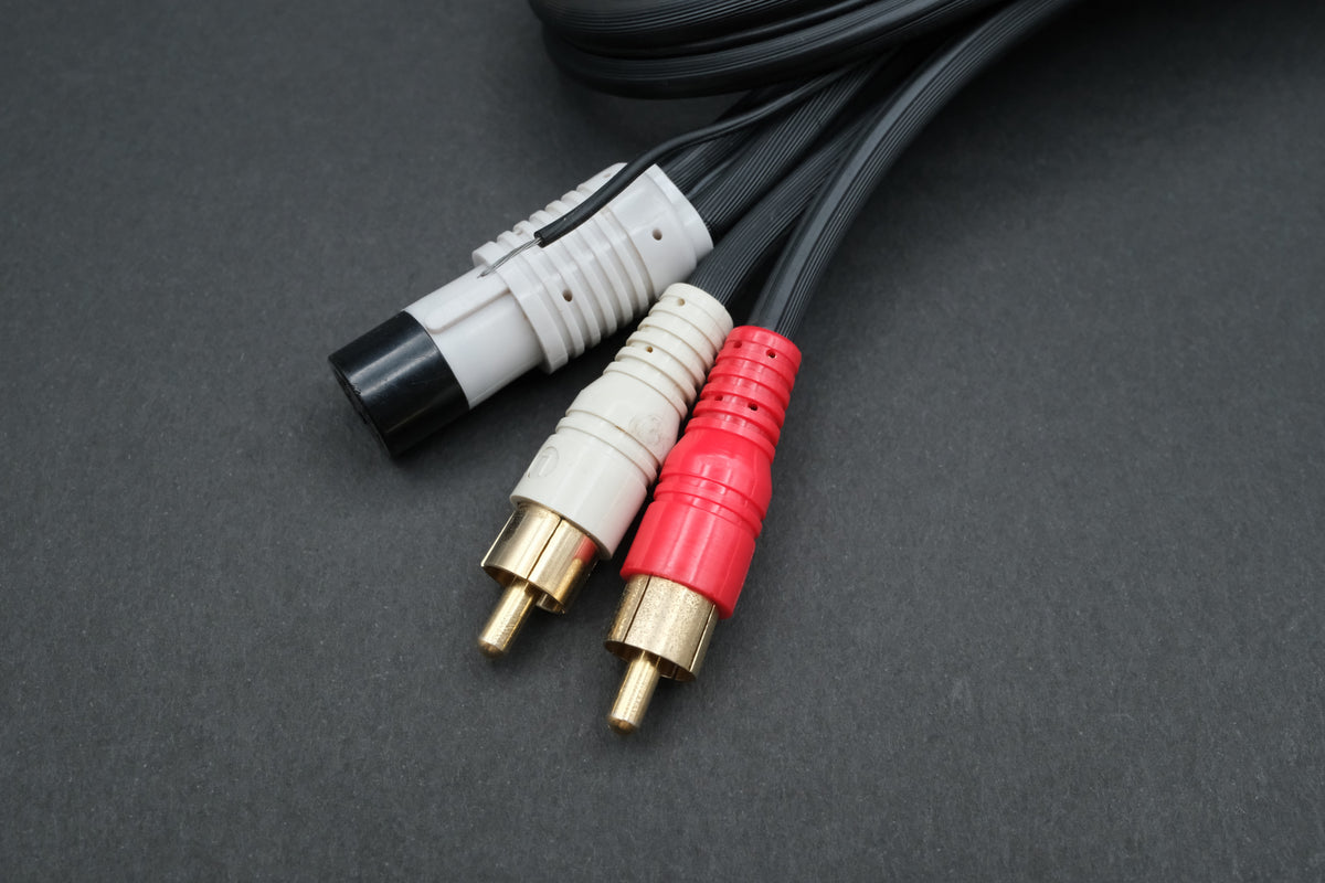 Vintage 5-Pin Tonearm Phono Cable DIN to RCA【Ships from US🇺🇸】