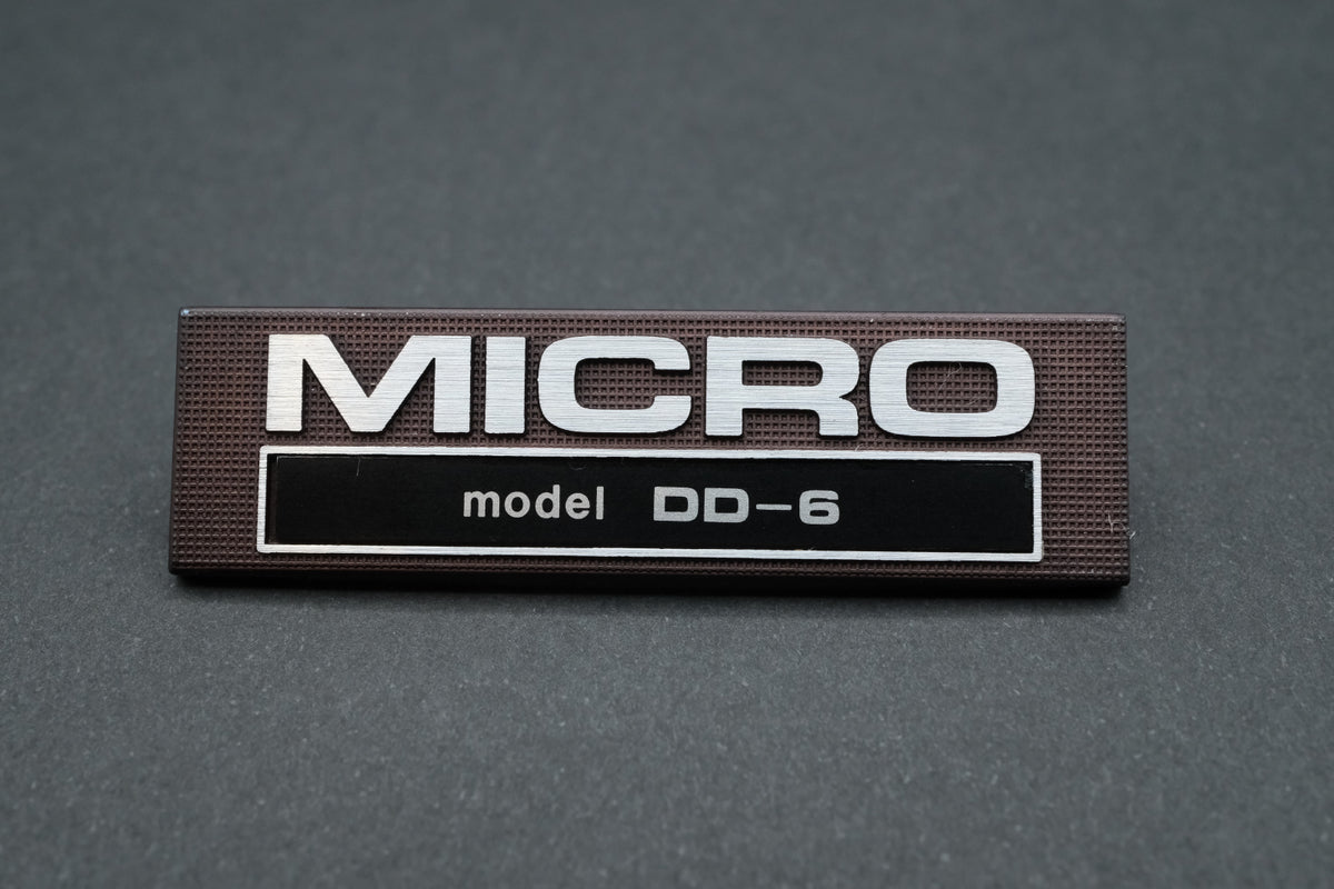 Micro Seiki DD-6 Turntable Model Badge / Emblem