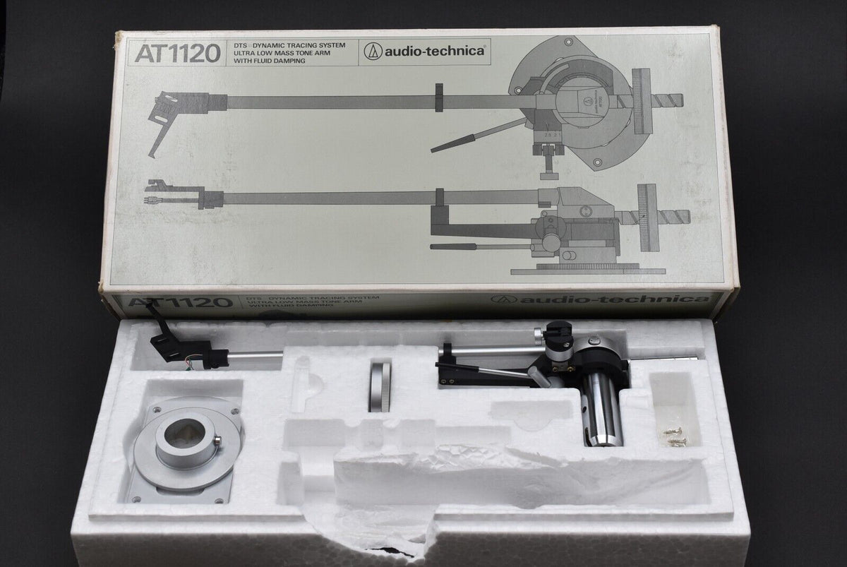 Audio-Technica Audio Technica AT-1120 Ultra Low Mass Straight Tonearm – precision tonearm – high-end arm for vintage turntables